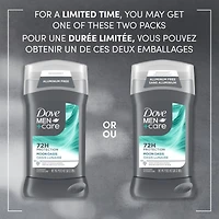 Désodorisant 72 h sans aluminium pour homme Dove Men+Care  Moon Oasis avec formule non irritante, 1/4 de crème hydratante et vitamine E