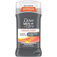 Désodorisant 72 h sans aluminium pour homme Dove Men+Care  Tropical Costa avec formule non irritante, 1/4 de crème hydratante et vitamine E