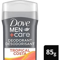 Désodorisant 72 h sans aluminium pour homme Dove Men+Care  Tropical Costa avec formule non irritante, 1/4 de crème hydratante et vitamine E