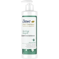 Revitalisant pour démêler et lisser les pointes fourchues Dove Hair Therapy Lasting Length revitalisant fortifiant pour cheveux endommagés avec protéine de riz