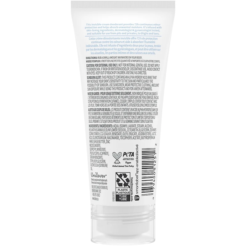 Whole Body Deodorant Cream Aluminum Free Deodorant for Women Unscented for Pits, Privates, & Thighs to Toes