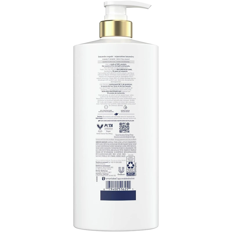 Dove Intensive Repair Conditioner for Damaged Hair,  with Liquid Bio-Protein Care 828 ML