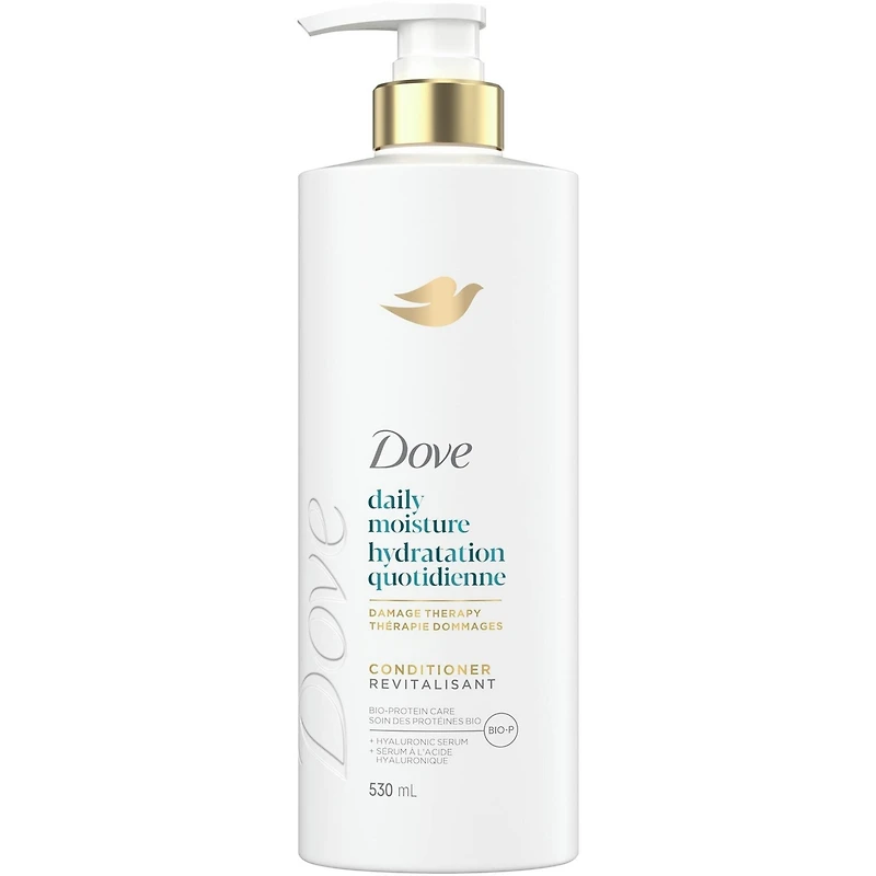 Revitalisant pour Cheveux Secs Dove Hydratation Quotidienne avec Soin Bio Protéine Liquide et Sérum d'Acide Hyaluronique