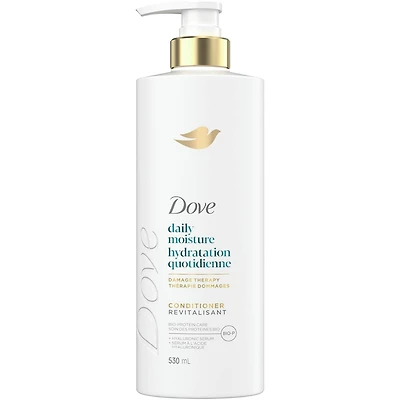 Dove Daily Moisture Conditioner for Dry Hair,  with Liquid Bio-Protein Care and Hyaluronic Serum, 530 ML