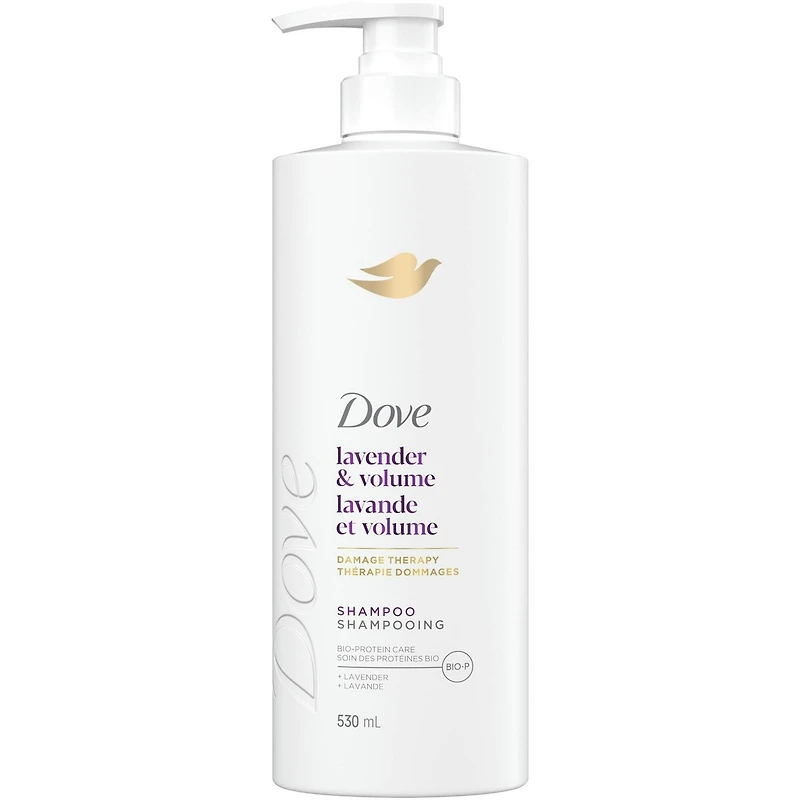 Shampooing pour Cheveux Fins et Plats, Dove Lavande et Volume  avec Soin Bio-Protéine Liquide, 530 ML
