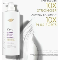 Shampooing pour Cheveux Fins et Plats, Dove Lavande et Volume  avec Soin Bio-Protéine Liquide, 530 ML