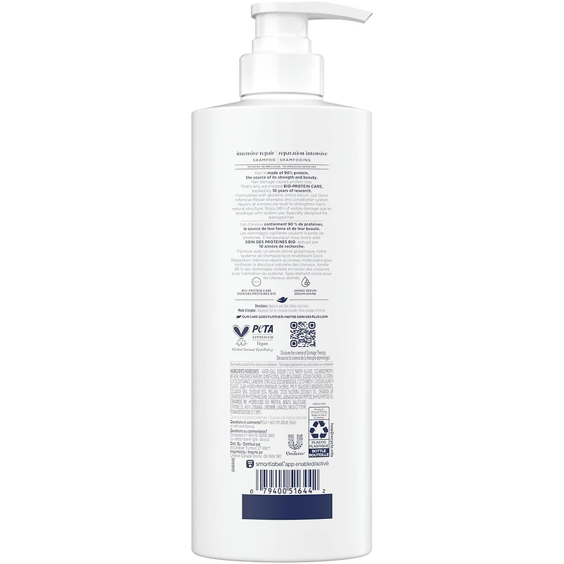 Dove Intensive Repair Shampoo for damaged hair,  with Liquid Bio-Protein Care 530 ML