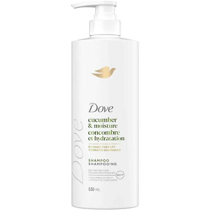 Shampooing pour Cheveux Ternes et Secs, Dove Concombre Hydratant avec Soin Bio-Protéine Liquide