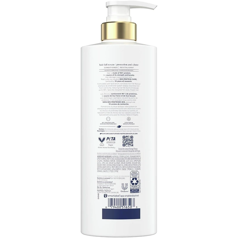 Revitalisant pour Cheveux Fragiles, Dove Anti-Chute de Cheveux avec Soin Bio-Protéine Liquide