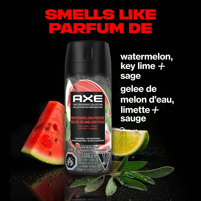 Fine Fragrances Body Spray Watermelon Freeze Key Lime + Sage 72H Fresh, 113g