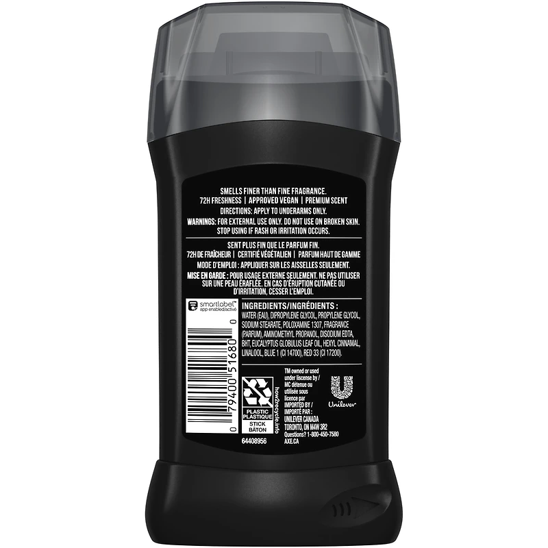 AXE Fine Fragrance Collection Deodorant Stick with 72H Freshness Cherry Essential Oils Aluminum-Free, 85g