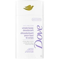 Dove Aluminum Free Whole Body Deodorant Anti-Friction Stick Coconut & Vanilla Scent, 74g