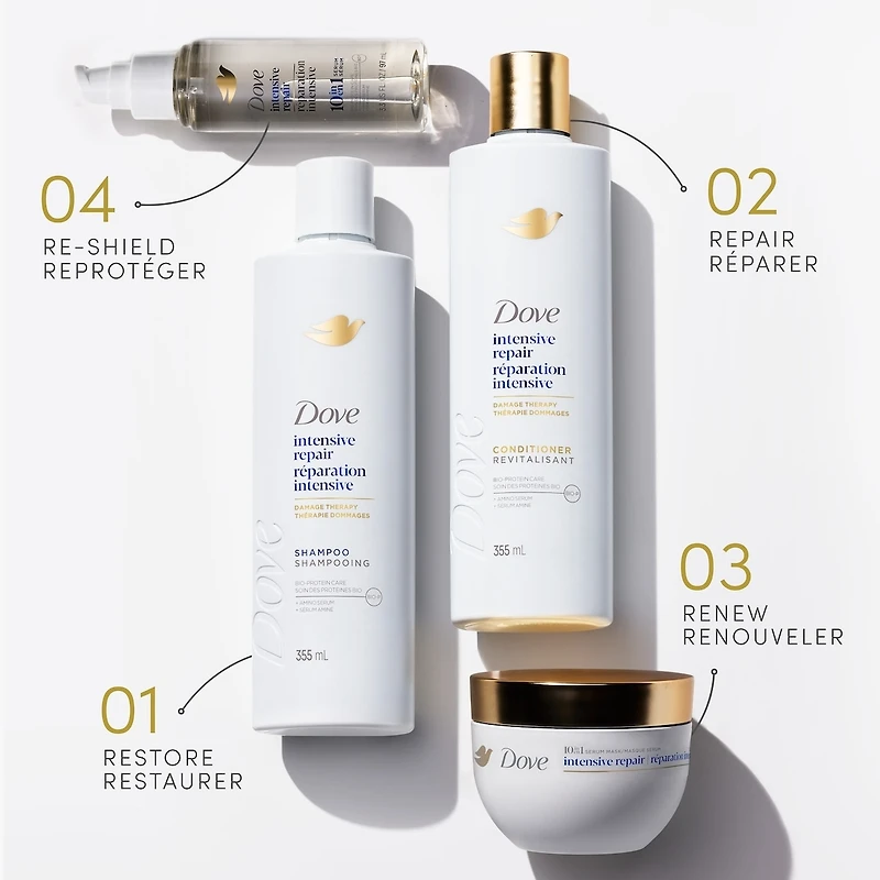 Dove  Serum for Damaged Hair Intensive Repair with Bio-Protein Care Technology and Amino Serum 97mL