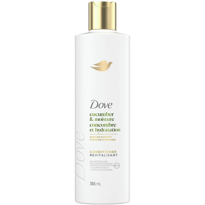 Revitalisant pour Cheveux Ternes et Secs, Dove Concombre Hydratant  avec Soin Bio-Protéine Liquide, 355 ML