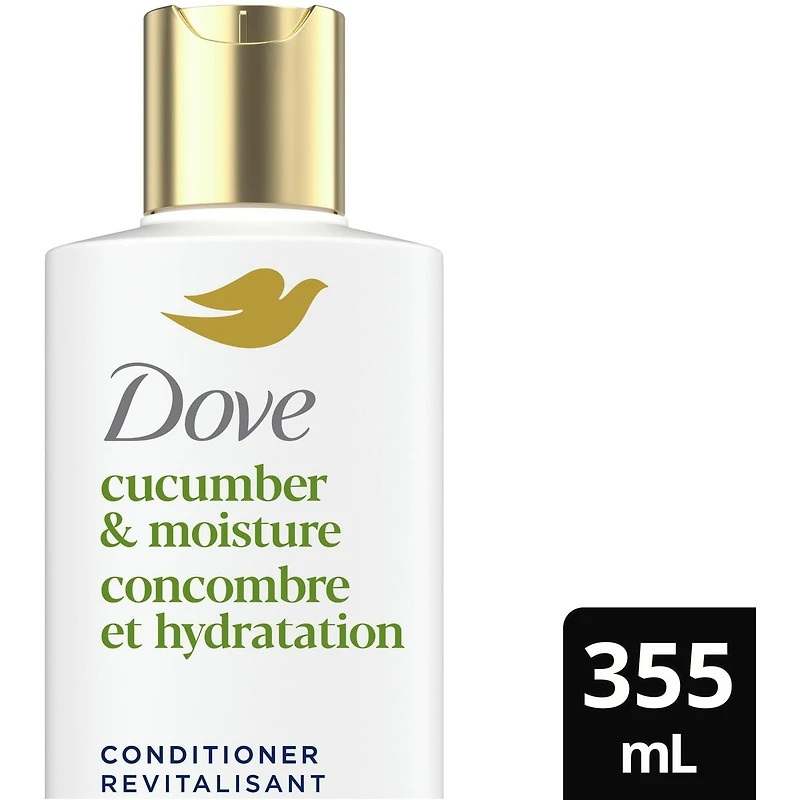 Revitalisant pour Cheveux Ternes et Secs, Dove Concombre Hydratant  avec Soin Bio-Protéine Liquide, 355 ML