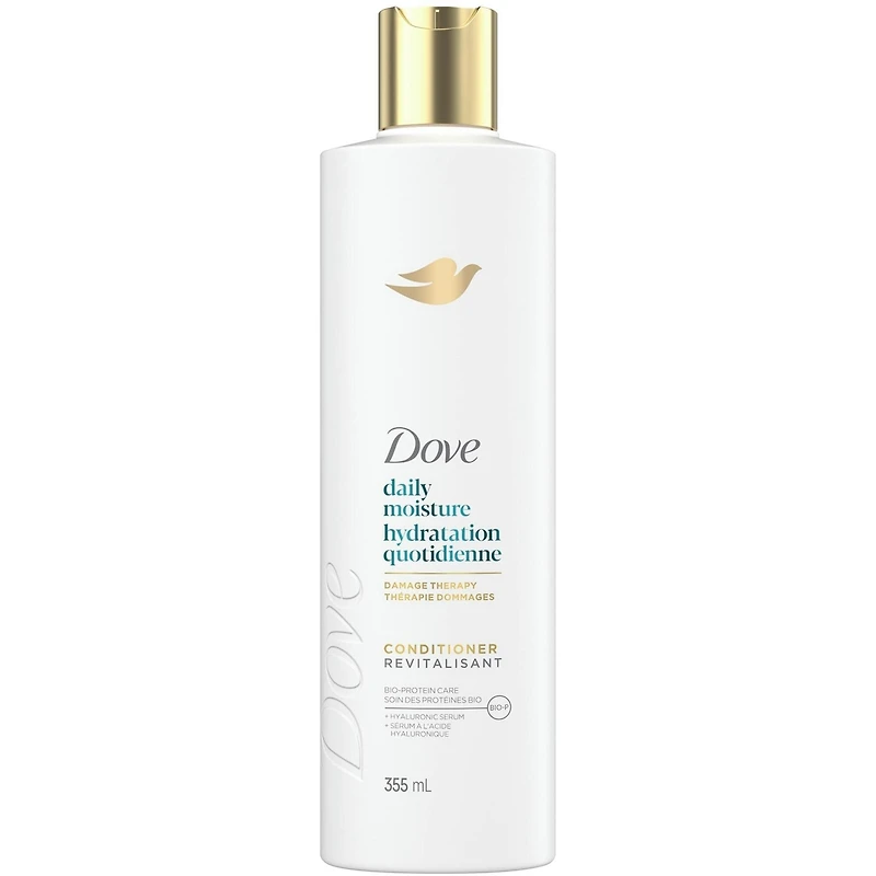 Dove Daily Moisture Conditioner for Dry Hair,  with Liquid Bio-Protein and Hyaluronic Serum, 355 ML