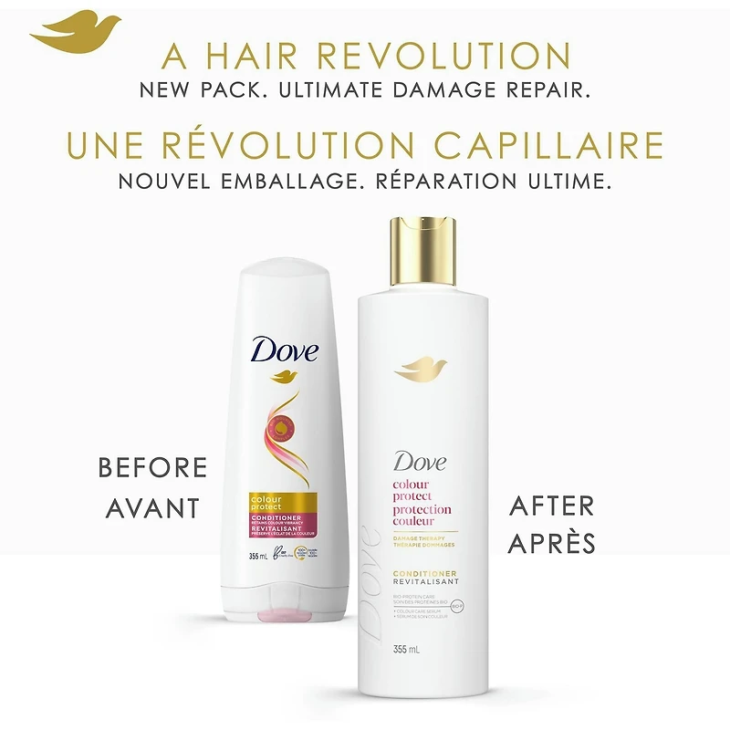 Dove Colour Protect Conditioner for Colour Treated Hair,  with Liquid Bio-Protein Care, 355 ML