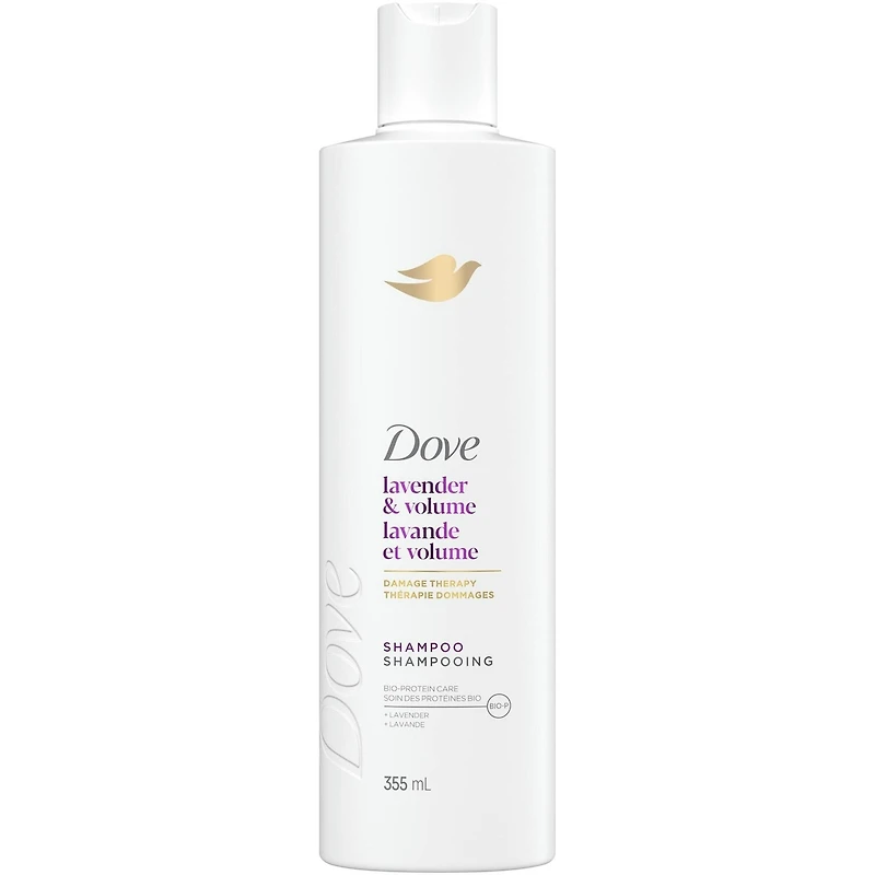 Shampooing pour Cheveux Fins et Plats, Dove Lavande & Volume  avec Soin Bio-Protéine Liquide, 355 ML