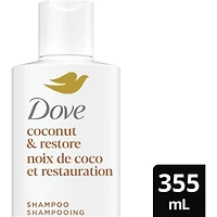 Shampoing pour Cheveux Abîmés, Dove Huile de Coco & Restauration  avec Soin Bio-Protéine Liquide, 355 ML