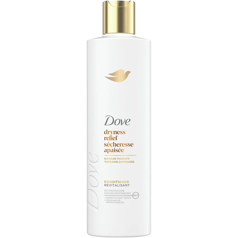 Revitalisant pour cuir chevelu sec et irrité, Dove Soulagement de la Sécheresse et des Démangeaisons  avec technologie Soin Bio-Protéine Liquide, 355 ML