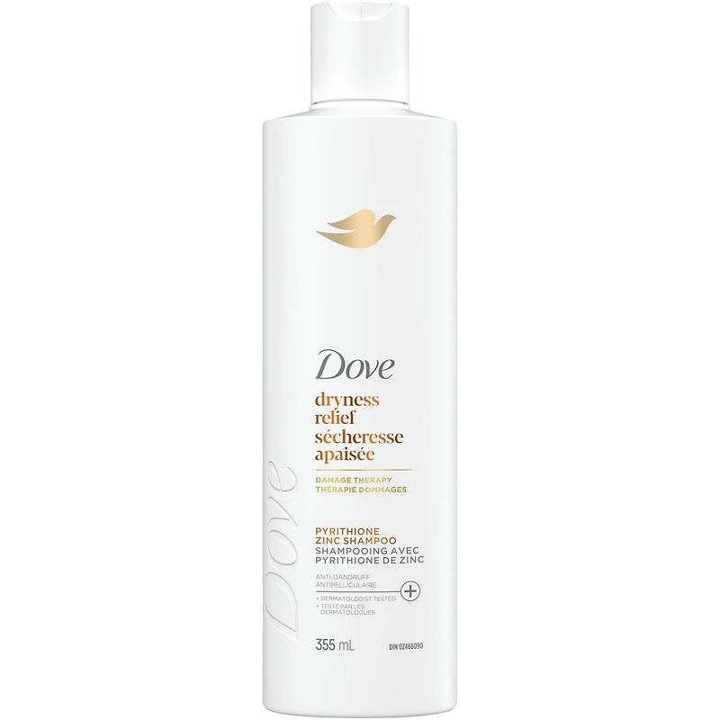 Dove Dryness & Itch Relief Shampoo for Dry and Itchy scalp,  with Liquid Bio-Protein Care technology, 355 ML