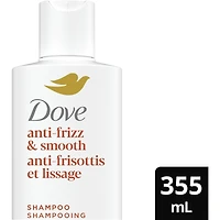 Shampooing pour cheveux frisés Dove Anti-Frisottis et Lissage  avec Soin Bio-Protéine Liquide et Beurre de Karité, 355 ML