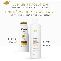 Shampooing pour cheveux frisés Dove Anti-Frisottis et Lissage  avec Soin Bio-Protéine Liquide et Beurre de Karité, 355 ML