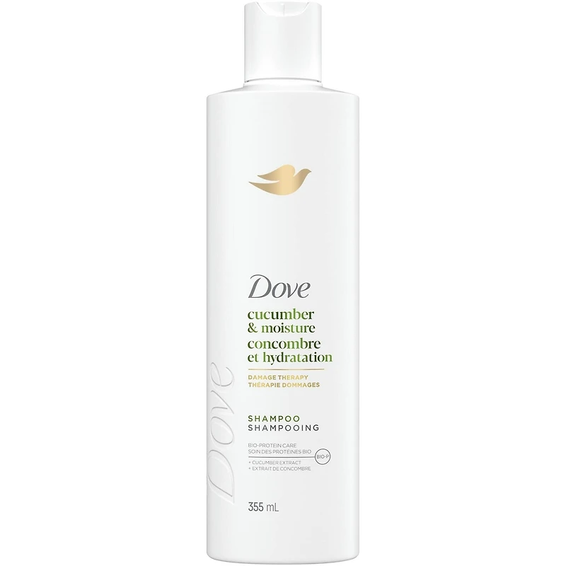 Dove Cucumber Moisture Shampoo for Dull & Dry Hair,  with Liquid Bio-Protein Care, 355 ML