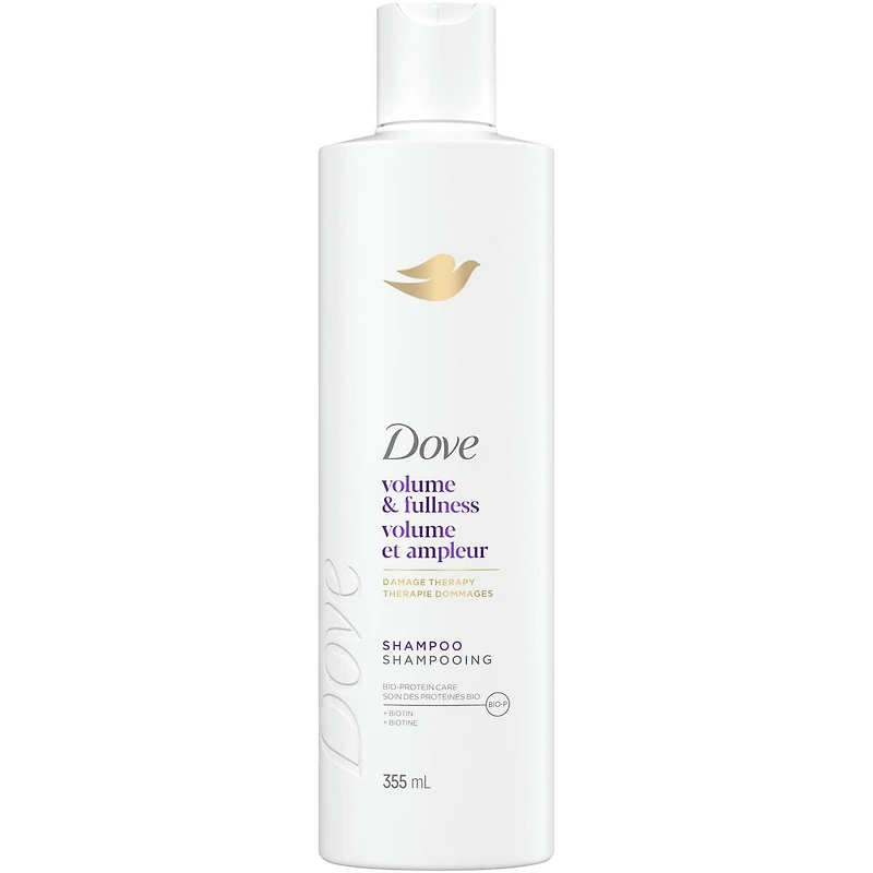 Shampoing pour Cheveux Plats, Dove Volume et Ampleur  avec Soin Bio-Protéine Liquide 355 ML