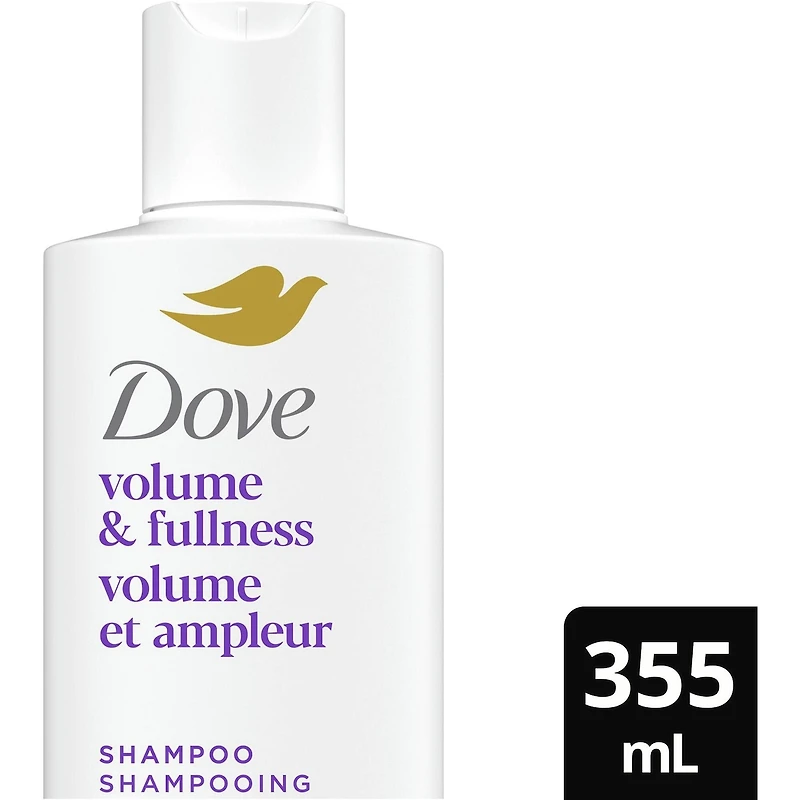 Shampoing pour Cheveux Plats, Dove Volume et Ampleur  avec Soin Bio-Protéine Liquide 355 ML