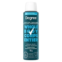 Degree Men Men Whole Body Deodorant Spray, Ocean Rush Scent, Aluminum Free 72H Odour Protection, 113g