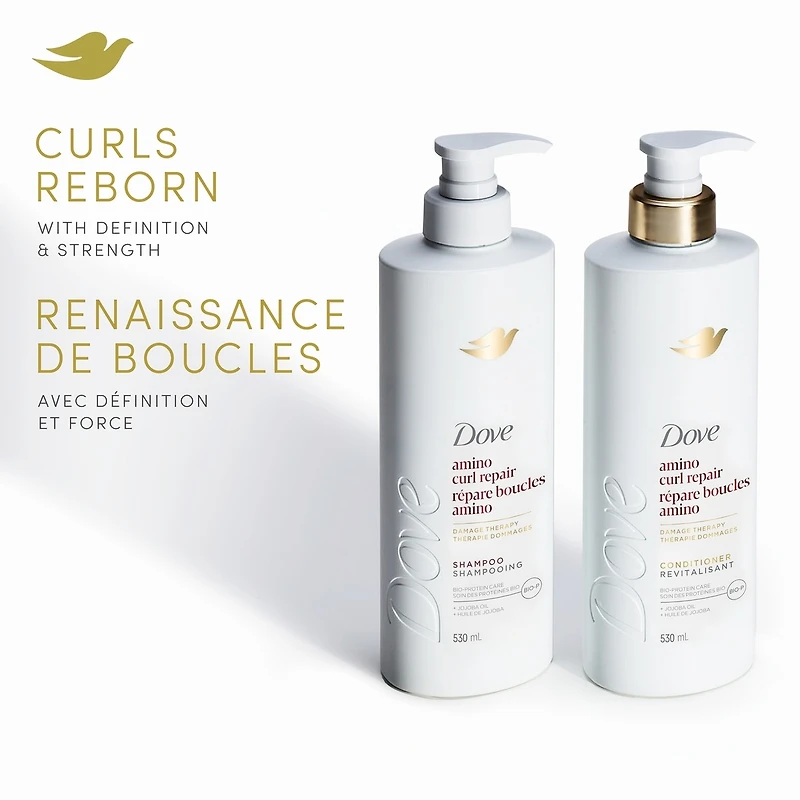 Dove  Shampoo for Curly, Coily Hair Amino Curl with Bio-Protein Care Technology +  Jojoba Oil 530mL