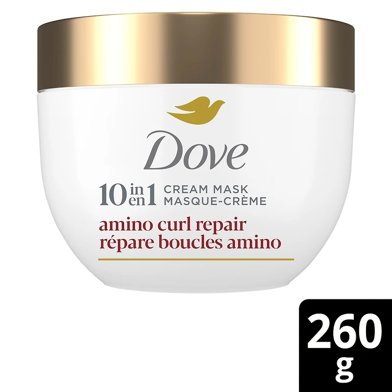 Dove Amino Curl Repair for Curly, Coily Hair 10in1 Cream Mask with Bio-Protein Care Technology + Jojoba Oil 260g