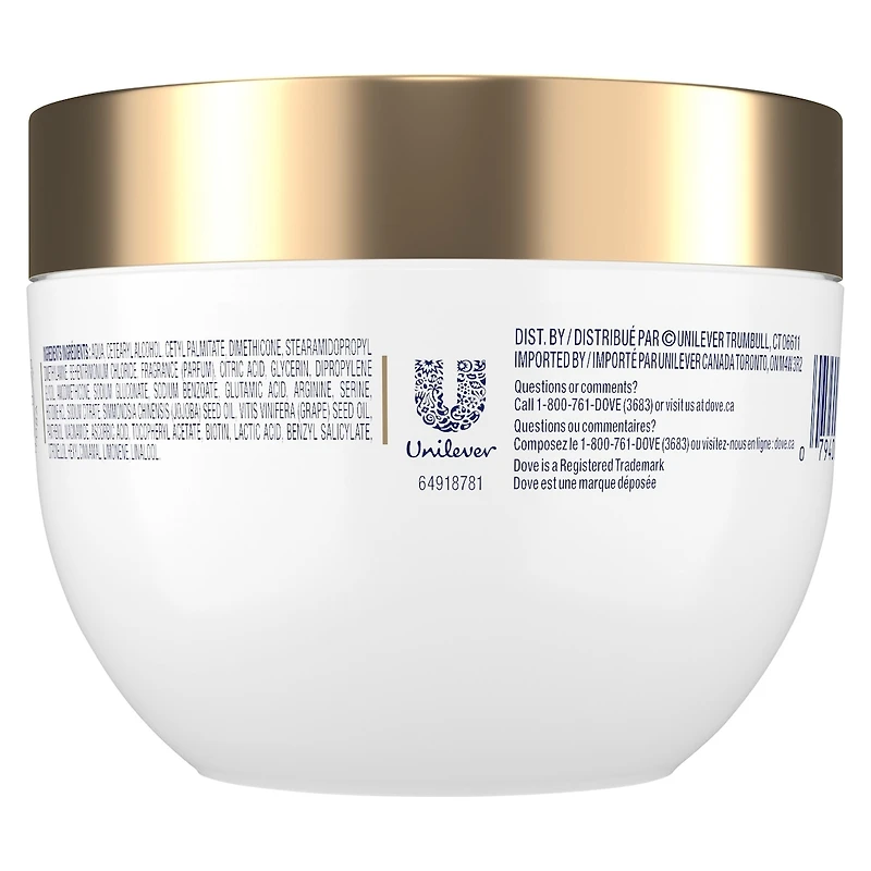 Dove Amino Curl Repair for Curly, Coily Hair 10in1 Cream Mask with Bio-Protein Care Technology + Jojoba Oil 260g