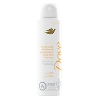 Dove Whole Body Deodorant Deodorant Spray Cooling Spray Peach & White Tea Aluminum Free 113 g