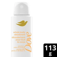 Dove Whole Body Deodorant Deodorant Spray Cooling Spray Peach & White Tea Aluminum Free 113 g