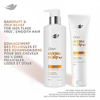 Derma Scalp Shampoo for 100% Flake-Free* & Smooth Hair, Dryness & Itch Relief with Niacinamide & Glycerin, 473mL