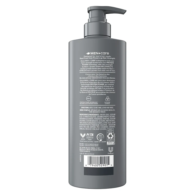 Men+Care Oxygen Charge 2-in-1 Shampoo + Conditioner to Remove Oilliness and Residue  with Caffeine