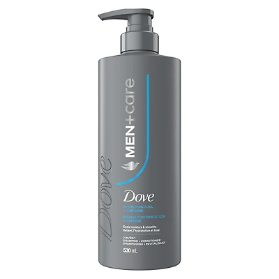 Men+Care Hydration Fuel 2-in-1 Shampoo + Conditioner to Seal Moisture & Smooth Hair, with Caffeine