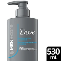 2-en-1 Shampooing + Revitalisant pour Sceller l’Hydratation et Lisser les Cheveux, Men+Care Hydration Fuel  avec Caféine, 530mL