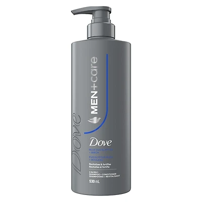 Men+Care Eucalyptus & Birch 2-in-1 Shampoo + Conditioner for Effective Cleansing and Conditioning which Revitalizes & Fortifies with Eucalyptus & Birch