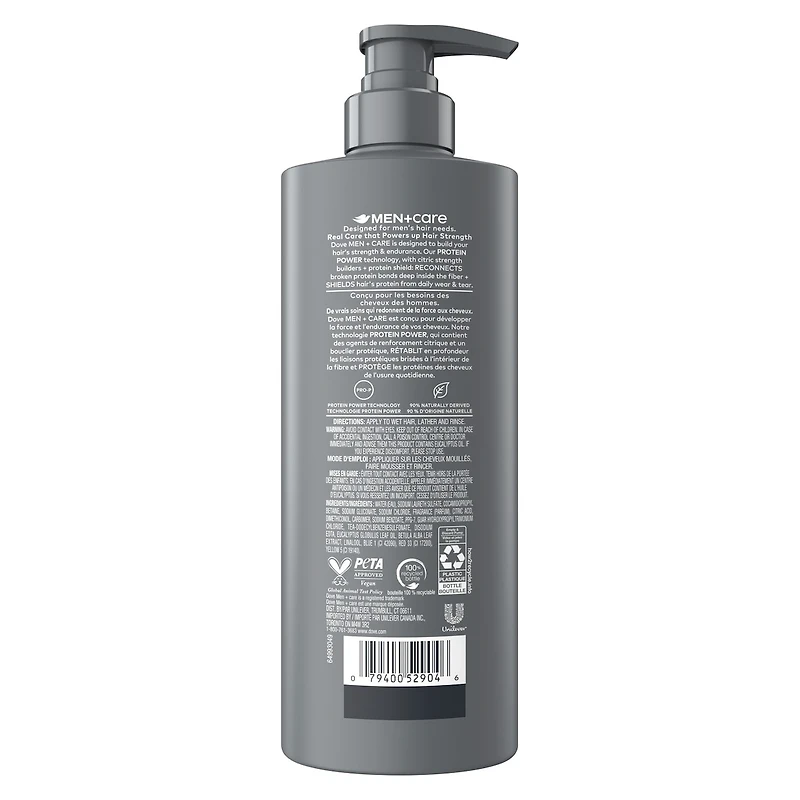 2-en-1 Shampooing + Revitalisant pour un Nettoyage et un Soin Efficaces, Men+Care Eucalyptus & Bouleau  Revitalise et Fortifie avec Eucalyptus & Bouleau, 530mL