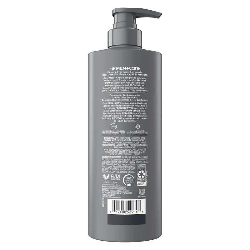 Men+Care Fresh Clean 2-in-1 Shampoo + Conditioner Refreshes & Strengthens Hair with Menthol