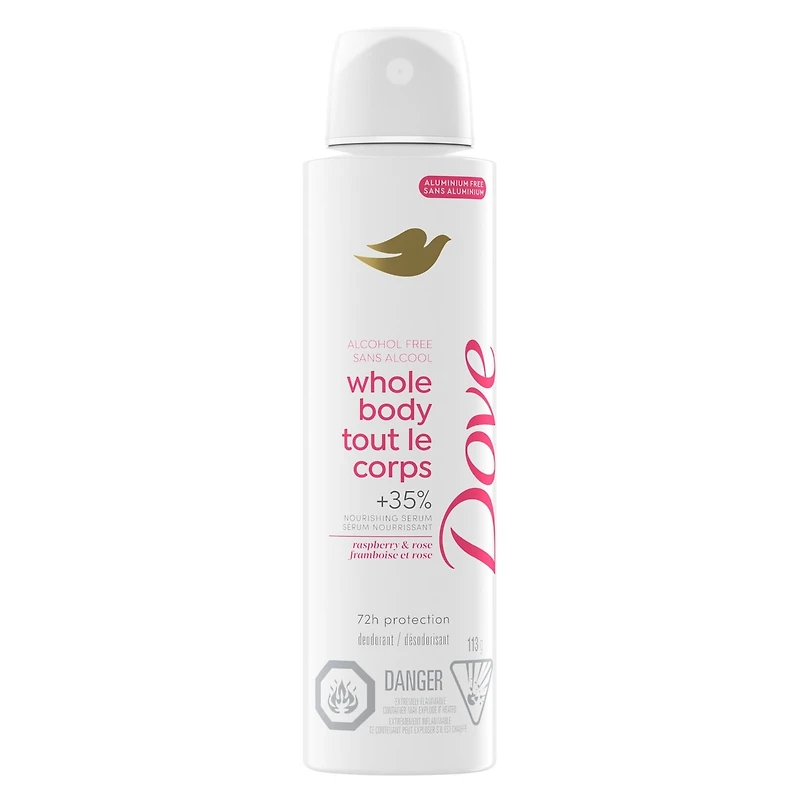 Deodorant Spray Whole Body Raspberry & Rose Aluminum-Free