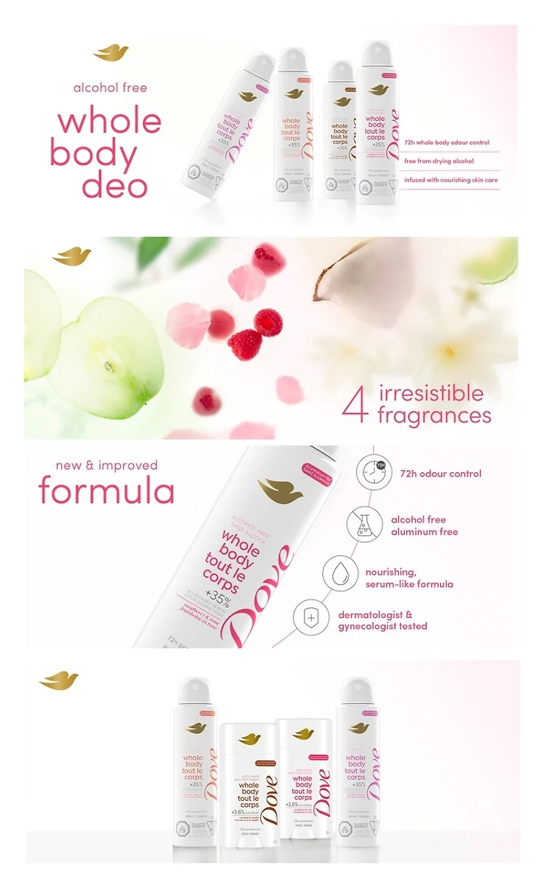 Deodorant Spray Whole Body Raspberry & Rose Aluminum-Free