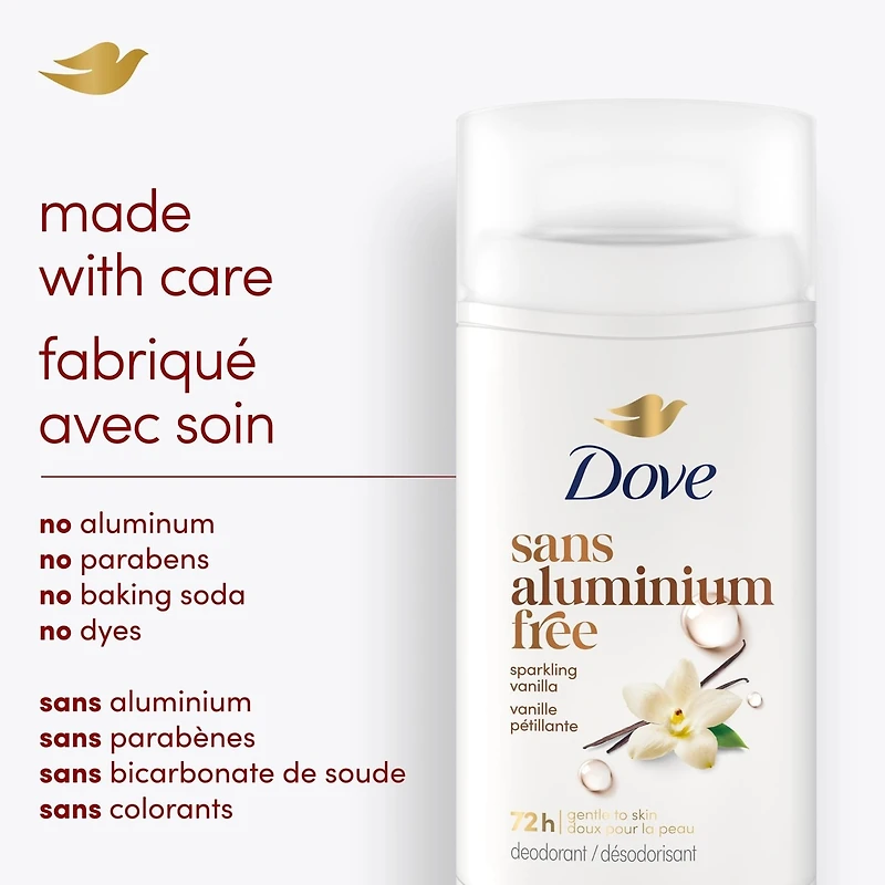 Deodorant Stick, 72h Sparkling Vanilla, Gentle & Hydrating, 74g