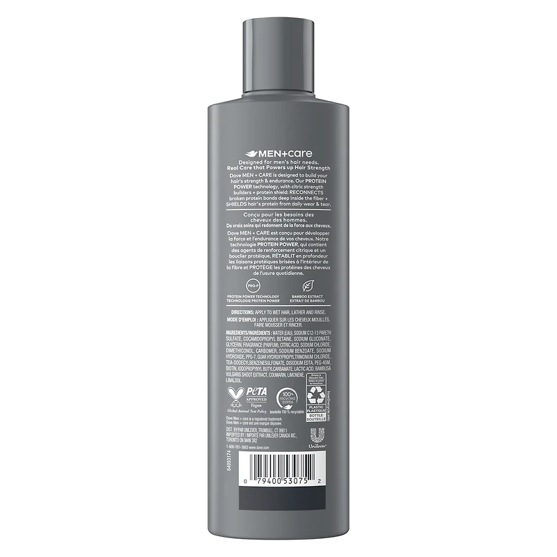 Men+Care Hair Fall Protection 2-in-1 Shampoo + Conditioner to Strengthen & Fortify Hair with Bamboo Extract