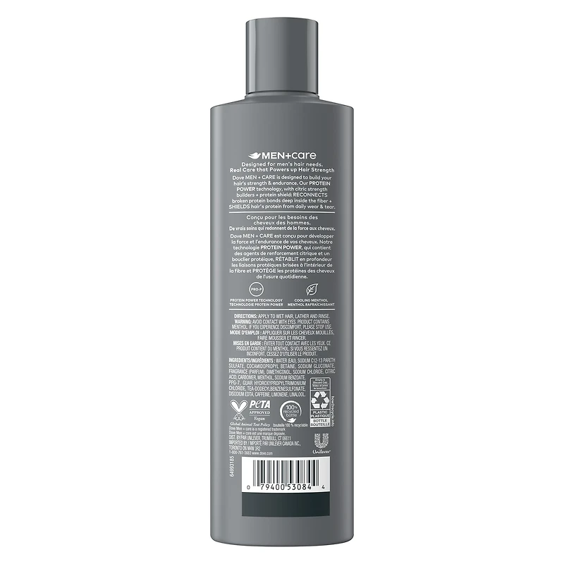 Men+Care  2-in-1 Shampoo + Conditioner Refreshes & Strengthens Fresh Clean with Menthol
