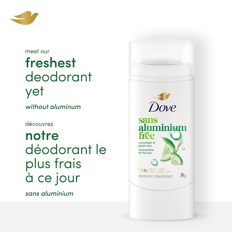 Deodorant Stick, 72h Coconut & Pink Jasmine, Gentle & Hydrating, 74g