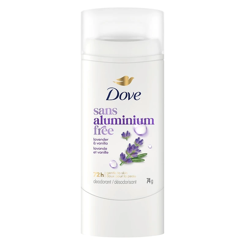 Deodorant Stick, 72h Lavender & Vanilla, Gentle & Hydrating, 74g